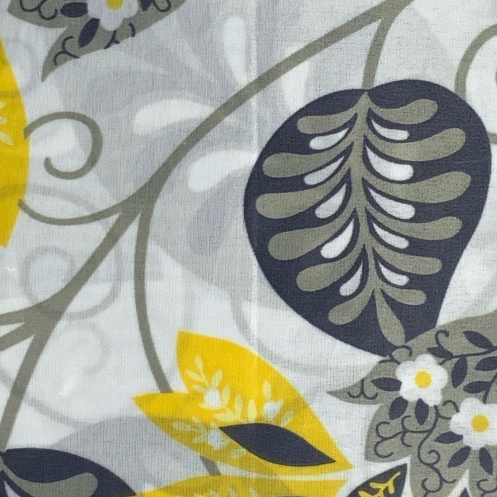 Shower Curtain Fabric Botanical Leaf Print Multicolor Blue Black Grey Yellow - Picture 6 of 11